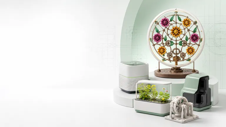 Freshcraft concept products including a mechanical display, smart monitor and garden prototype